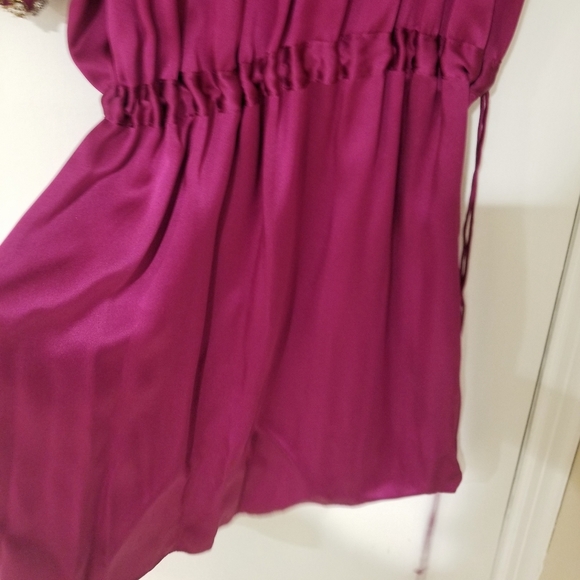Aysha Magenta Silk Dress - Picture 3 of 5